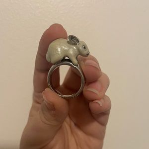 Grey Bunny Ring